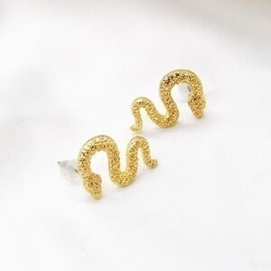 Gold Snake Studs